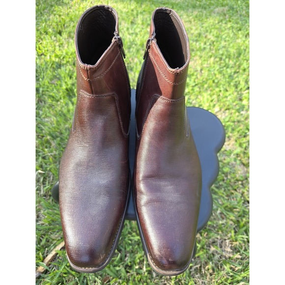 La Milano Leather Men's Dressy Ankle Boots - Cognac - Size 13 NEW W/O BOX - Picture 3 of 10